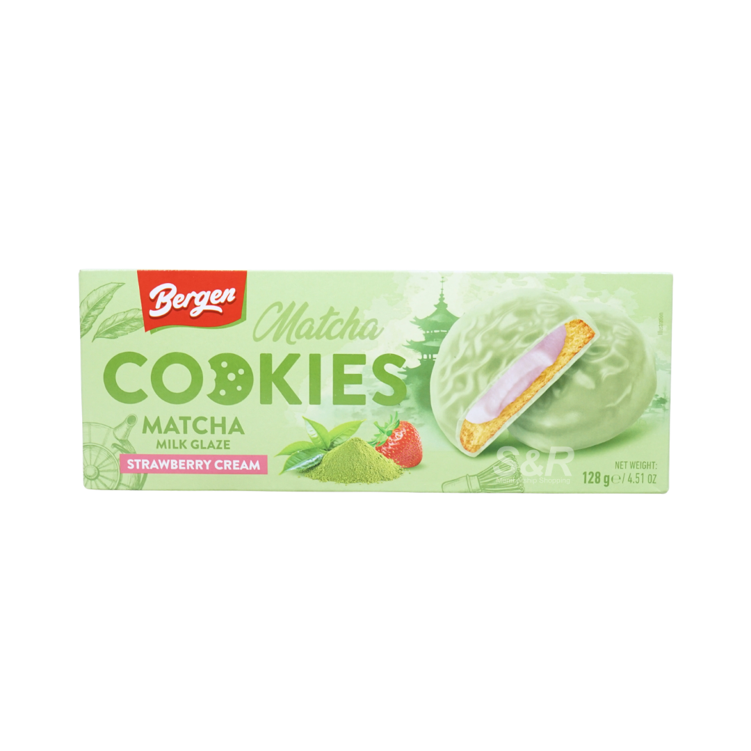 Bergen Matcha Cookies with Strawberry Cream 128g